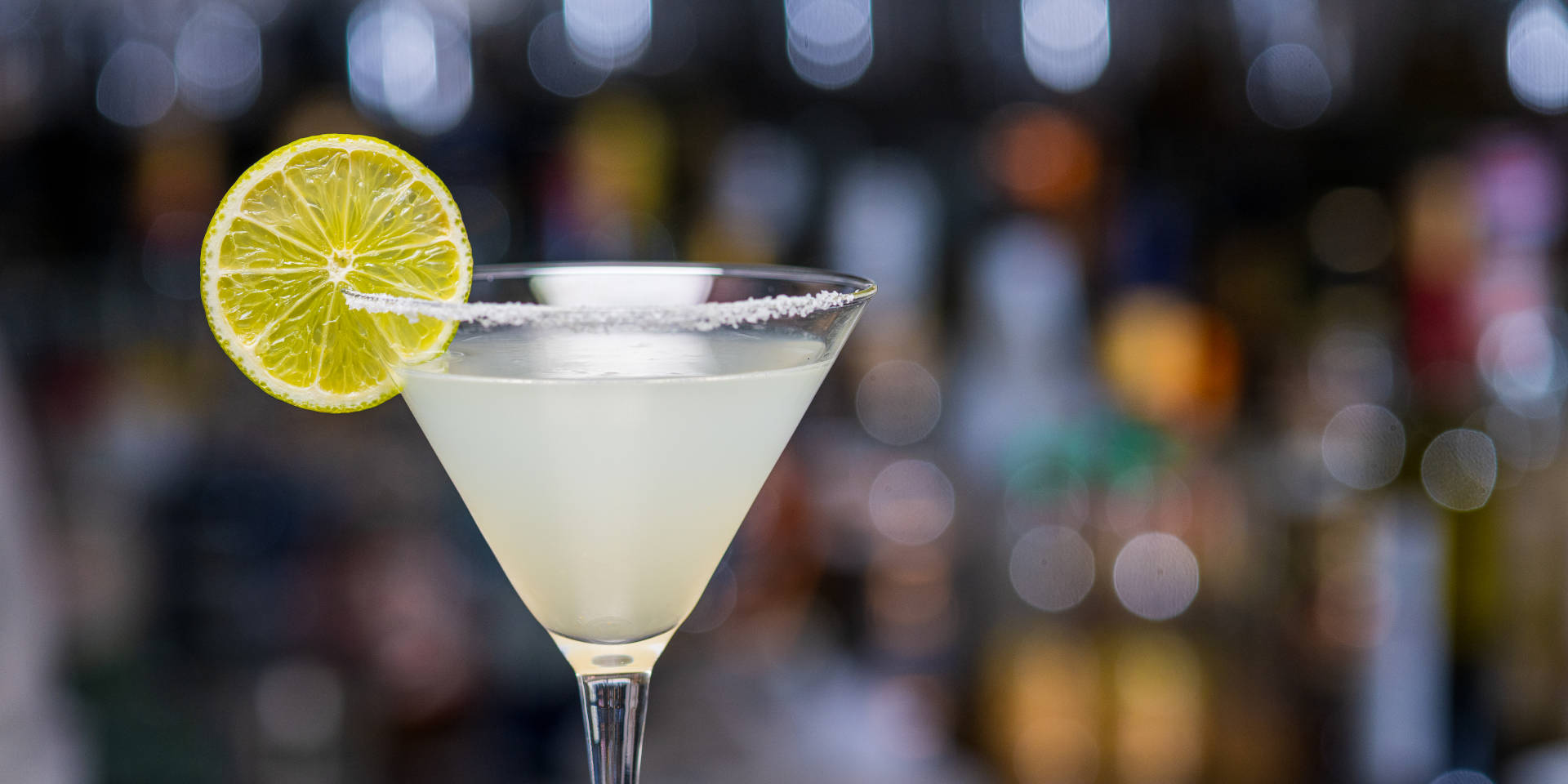 Glass of Lemon Drop in a martini glass