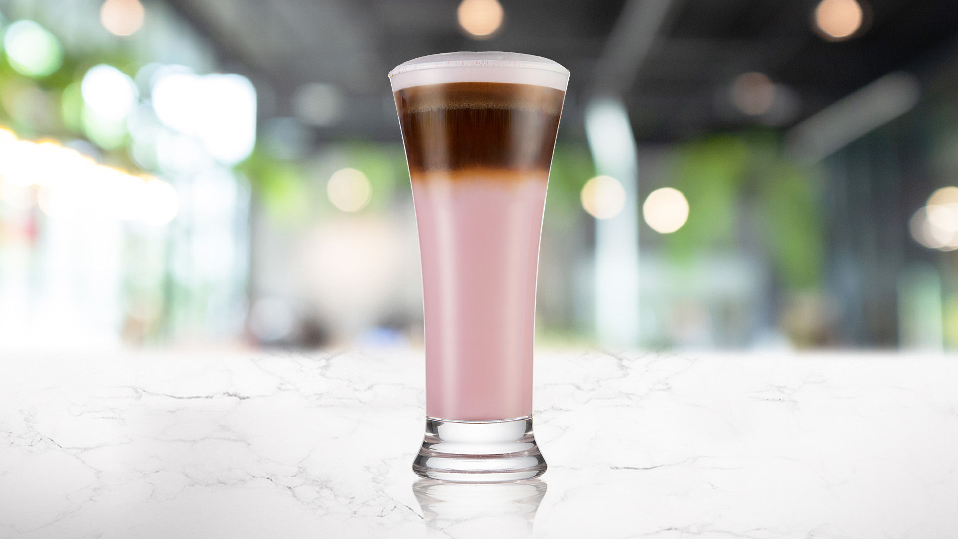 A caramel rose coffee