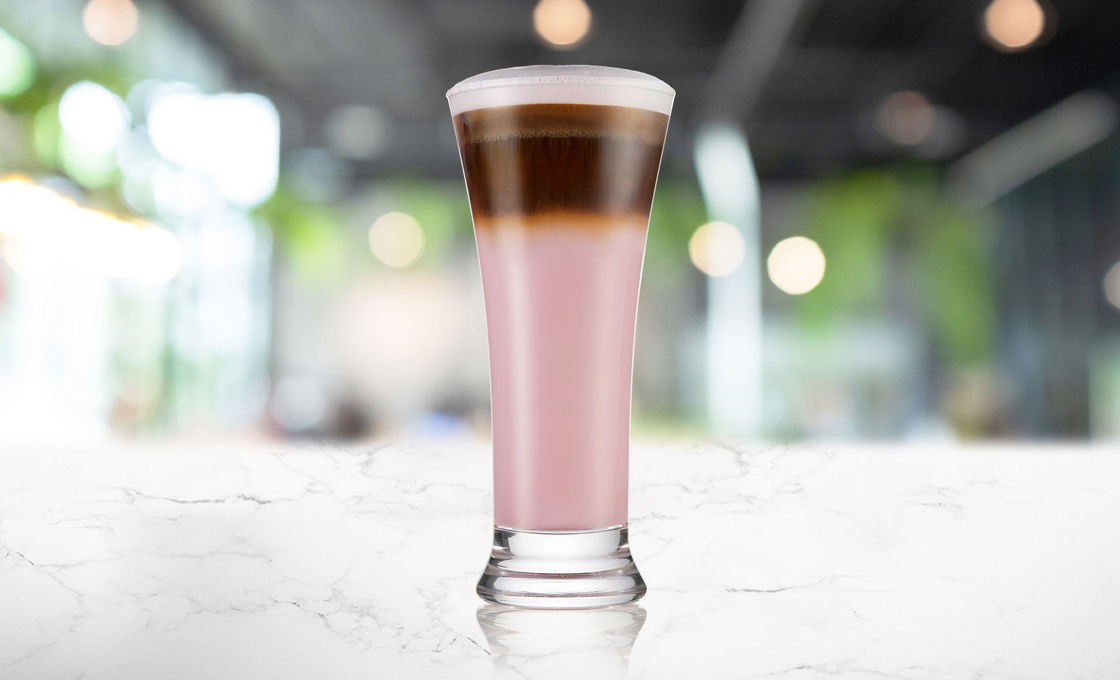 A caramel rose coffee