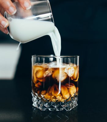 Preparing Ice Latte At Home