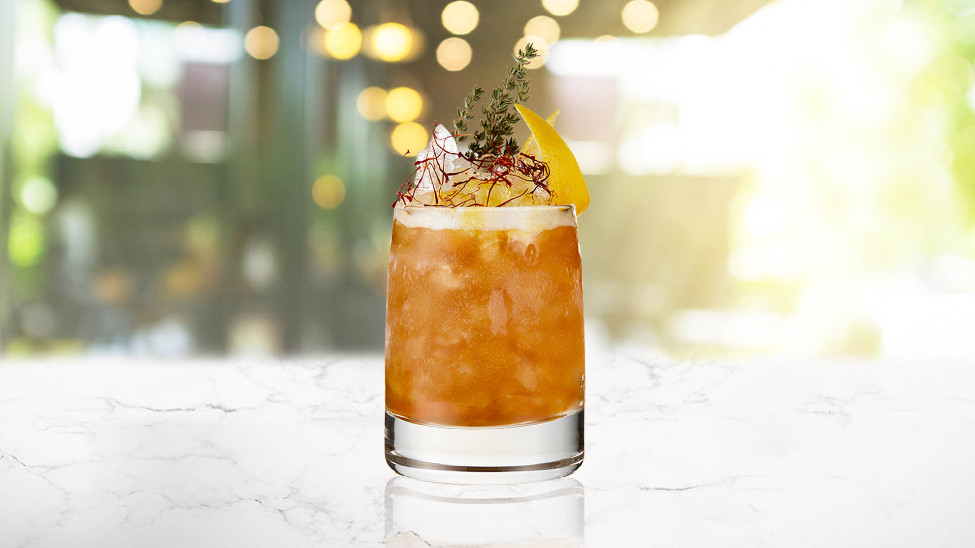 glass of Prime Time with garnish