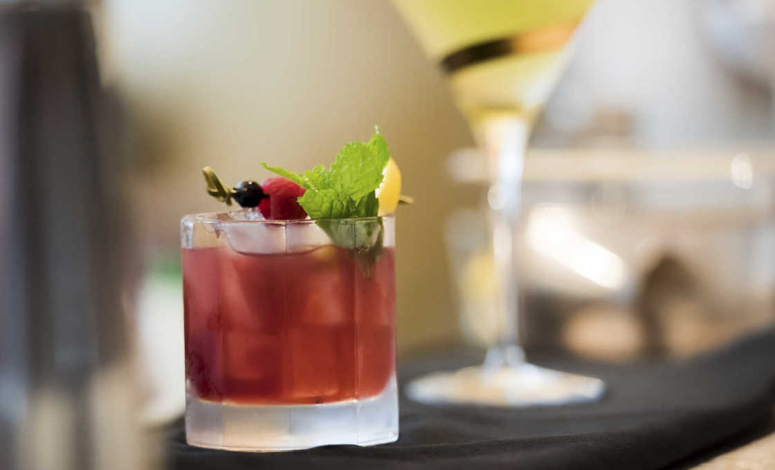 A glass of Raspberry & Lemon Soda