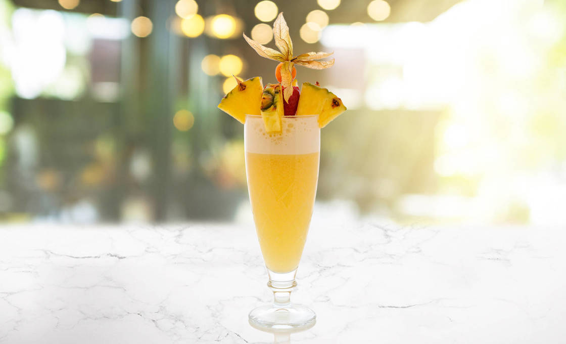 Glass of Solero on a marble surface